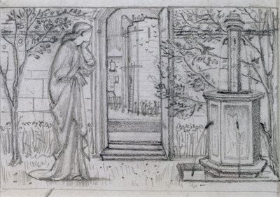 A Study for Danae and the Brazen Tower, 1869-70 by Edward Burne Jones